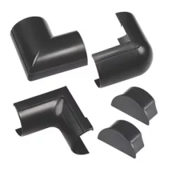 D-Line ABS Plastic Black Trunking Accessories | Cable & Decorative Trunking Solution
