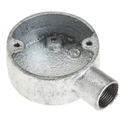 Deta 20mm Terminal Conduit Box Galvanised - 1 Way Electrical Conduit Fitting