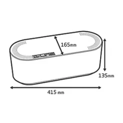 D-Line Cable Tidy Unit Black - Organise Cables Neatly and Efficiently -Cable Management Sales Store 20997 A5