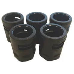 Deta 20mm Male Corrugated Conduit Adaptor - Black 5 Pack | Electrical & Flexible Conduit Fittings