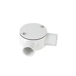 Tower 2 Way 25mm Angle Box White - Durable Plastic Conduit for Electrical Wiring