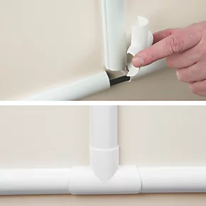 D-Line Mini Clip-Over Equal Tee 30 x 15mm 2 Pack - Cable Trunking Solution 2 D-Line Mini Clip-Over Equal Tee 30 x 15mm 2 Pack - Cable Trunking Solution - Image 2