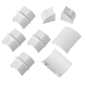 D-Line Plastic White Decorative Trunking Floor Trim Accessories Pack - Cable Management Solution 1 D-Line Plastic White Decorative Trunking Floor Trim Accessories Pack - Cable Management Solution