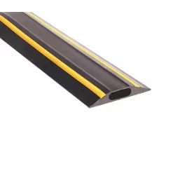 COBA Europe CablePro GP2 Medium Duty Cable Cover 3m Black/Yellow | Heavy-Duty Cable Protector for Indoor & Outdoor Use