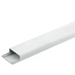 Tower uPVC White Mini Trunking 38mm x 16mm x 2m - Durable Cable Management Solution