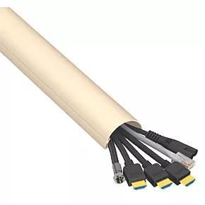 D-Line PVC Magnolia TV Trunking 50mm x 25mm x 1.5m 2 Pack - Cable Management Solution 2 D-Line PVC Magnolia TV Trunking 50mm x 25mm x 1.5m 2 Pack - Cable Management Solution - Image 2