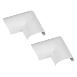 D-Line Mini Clip-Over Door Top Bend 30 x 15mm 2 Pack - White Cable Trunking for Neat Cable Management