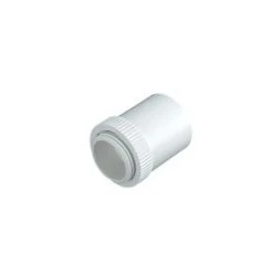 Tower Male Conduit Adaptors 20mm White 2 Pack - Durable Electrical Fittings