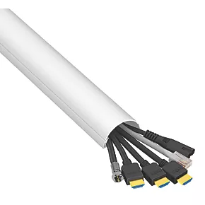 D-Line PVC White TV Trunking 50mm x 25mm x 1.5m 2 Pack - Cable Management Solution 2 D-Line PVC White TV Trunking 50mm x 25mm x 1.5m 2 Pack - Cable Management Solution - Image 2