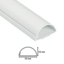 D-Line PVC White TV Trunking 50mm x 25mm x 1.5m 2 Pack - Cable Management Solution 11 D-Line PVC White TV Trunking 50mm x 25mm x 1.5m 2 Pack - Cable Management Solution -Cable Management Sales Store 49768 A5