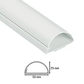 D-Line PVC White TV Trunking 50mm x 25mm x 1.5m 2 Pack - Cable Management Solution 6 D-Line PVC White TV Trunking 50mm x 25mm x 1.5m 2 Pack - Cable Management Solution - Image 6