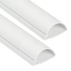 D-Line PVC White TV Trunking 50mm x 25mm x 1.5m 2 Pack - Cable Management Solution