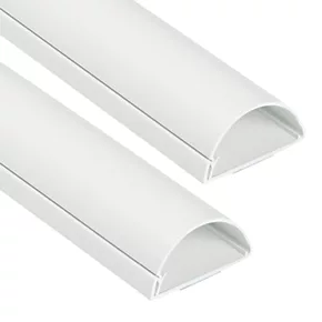 D-Line PVC White TV Trunking 50mm x 25mm x 1.5m 2 Pack - Cable Management Solution 1 D-Line PVC White TV Trunking 50mm x 25mm x 1.5m 2 Pack - Cable Management Solution