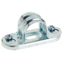 Deta Zinc-Plated Steel Spacer Bar Saddles 20mm 10 Pack - Heavy-Duty Electrical Conduit Supports