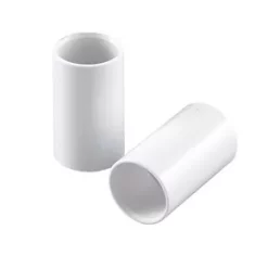 Tower White Conduit Couplings 25mm 2 Pack | Electrical Conduit Fittings