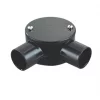 Tower 2-Way 25mm Angle Box Black | Durable Electrical Conduit Accessory
