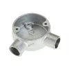 Deta 2 Way 20mm Angle Conduit Box Galvanised - Heavy Duty Electrical Conduit Fitting