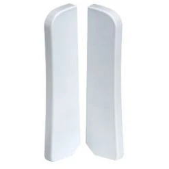 Tower Mini Skirting Trunking End Caps 100 x 25mm - 2 Pack | Cable Management Solution