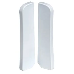 Tower Mini Skirting Trunking End Caps 100 x 25mm - 2 Pack | Cable Management Solution 1 Tower Mini Skirting Trunking End Caps 100 x 25mm - 2 Pack | Cable Management Solution