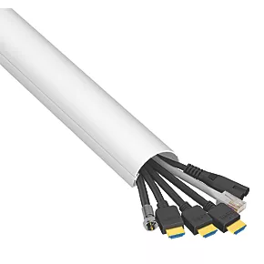 D-Line PVC White TV Trunking 50mm x 25mm x 1.5m - Durable Cable Management Solution 2 D-Line PVC White TV Trunking 50mm x 25mm x 1.5m - Durable Cable Management Solution - Image 2