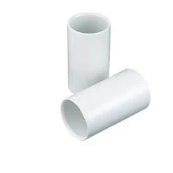 Tower White Heavy Conduit Couplings 20mm 2 Pack - Durable Electrical Conduit Fittings