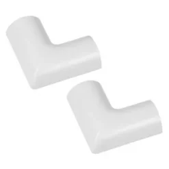 D-Line Flat Bend 30 x 15mm 2 Pack - White Decorative Cable Trunking for Neat Cable Management