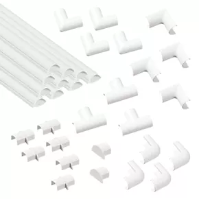 D-Line Plastic White Micro+ Self-Adhesive Trunking & Accessory Set - Cable Management Solution 1 D-Line Plastic White Micro+ Self-Adhesive Trunking & Accessory Set - Cable Management Solution