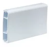 Tower PVC White Mini Skirting Trunking 100mm x 25mm x 3m 2 Pack - Cable Management Solution