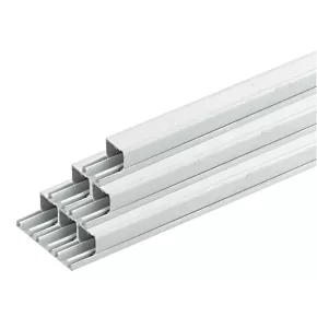 Tower uPVC White Maxi Trunking 16mm x 16mm x 3m - 30 Pack | Cable & Mini Trunking 2 Tower uPVC White Maxi Trunking 16mm x 16mm x 3m - 30 Pack | Cable & Mini Trunking - Image 2