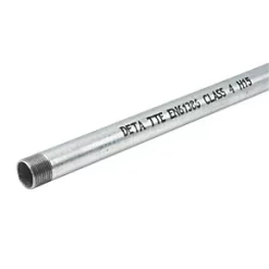 Deta Round Steel Galvanised Class 4 Conduit Tube 25mm x 3m - Heavy-Duty Electrical Metal Conduit