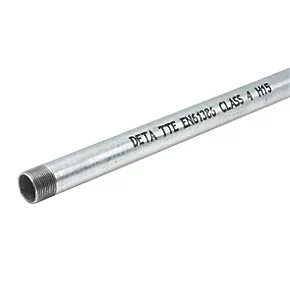 Deta Round Steel Galvanised Class 4 Conduit Tube 25mm x 3m - Heavy-Duty Electrical Metal Conduit 1 Deta Round Steel Galvanised Class 4 Conduit Tube 25mm x 3m - Heavy-Duty Electrical Metal Conduit