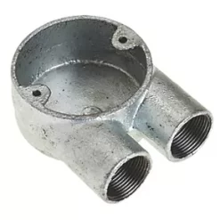 Deta 2 Way 25mm U Conduit Box Galvanised - Durable Electrical Conduit Solution