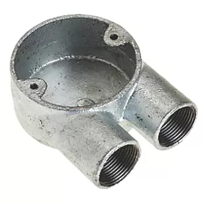 Deta 2 Way 25mm U Conduit Box Galvanised - Durable Electrical Conduit Solution 1 Deta 2 Way 25mm U Conduit Box Galvanised - Durable Electrical Conduit Solution