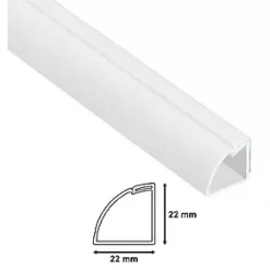 D-Line PVC White ¼-Round Floor Trunking 22mm x 22mm x 2m - Cable Management Solution 9 D-Line PVC White ¼-Round Floor Trunking 22mm x 22mm x 2m - Cable Management Solution -Cable Management Sales Store 8169F A4