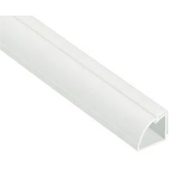 D-Line PVC White ¼-Round Floor Trunking 22mm x 22mm x 2m - Cable Management Solution