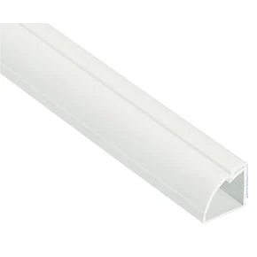 D-Line PVC White ¼-Round Floor Trunking 22mm x 22mm x 2m - Cable Management Solution 1 D-Line PVC White ¼-Round Floor Trunking 22mm x 22mm x 2m - Cable Management Solution