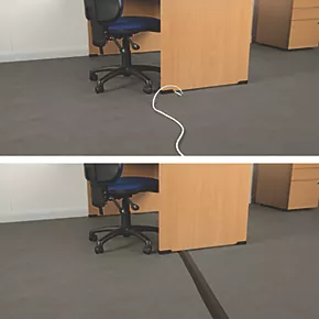 D-Line Linkable Medium Duty Dual Channel Floor Cable Cover 9m Black - Cable Tidy Solution 3 D-Line Linkable Medium Duty Dual Channel Floor Cable Cover 9m Black - Cable Tidy Solution - Image 3