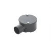 Tower 1 Way 25mm Terminal Box Black - Durable Plastic Electrical Conduit for Secure Wiring