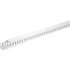 Tower PVC White Self-Adhesive Slotted Trunking 25mm x 25mm x 2m 4 Pack | Easy Cable Management