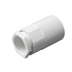 Tower White 25mm Female Conduit Adaptors - 2 Pack | Durable Electrical Fittings
