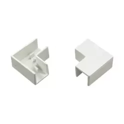 Tower Flat Trunking Angle 16 x 16mm 2 Pack - Durable Cable Trunking Accessory