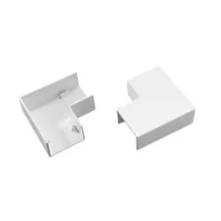 Tower Flat Trunking Angle 38 x 25mm 2 Pack - Cable Trunking Accessory