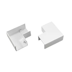 Tower Flat Trunking Angle 38 x 25mm 2 Pack - Cable Trunking Accessory 1 Tower Flat Trunking Angle 38 x 25mm 2 Pack - Cable Trunking Accessory
