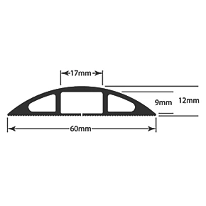 D-Line Light Duty Floor Cable Cover 1.8m Black - Cable Tidy Solution 6 D-Line Light Duty Floor Cable Cover 1.8m Black - Cable Tidy Solution - Image 6