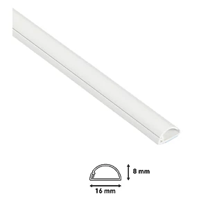 D-Line Plastic White Micro Decorative Trunking - Sleek Cable Management Solution 6 D-Line Plastic White Micro Decorative Trunking - Sleek Cable Management Solution - Image 6