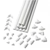 D-Line Plastic White Micro Decorative Trunking - Sleek Cable Management Solution