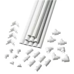 D-Line Plastic White Micro Decorative Trunking - Sleek Cable Management Solution