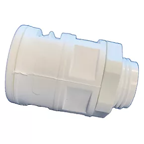 Deta 20mm Male Corrugated Conduit Adaptor White - 5 Pack | Electrical Conduit Fittings 2 Deta 20mm Male Corrugated Conduit Adaptor White - 5 Pack | Electrical Conduit Fittings - Image 2