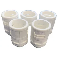 Deta 20mm Male Corrugated Conduit Adaptor White - 5 Pack | Electrical Conduit Fittings
