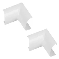 D-Line Mini Internal Bend 30 x 15mm 2 Pack - Flexible Cable Trunking for Neat Cable Management